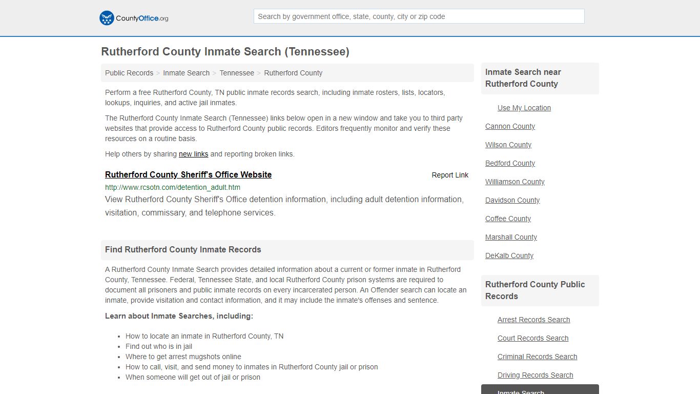 Inmate Search - Rutherford County, TN (Inmate Rosters ...