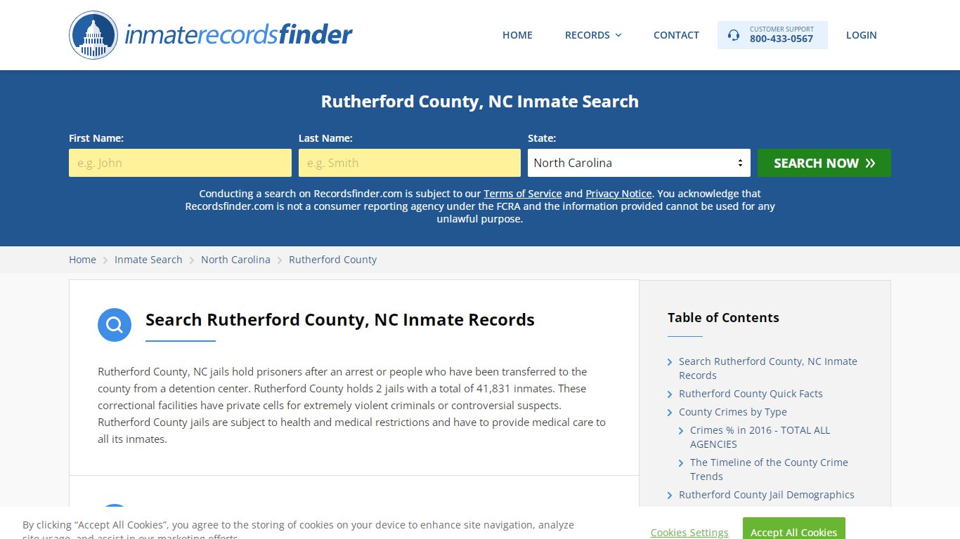 Rutherford County, NC Inmate Lookup & Jail Records Online