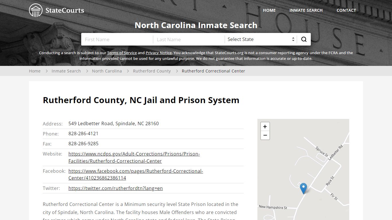 Rutherford Correctional Center Inmate Records Search ...